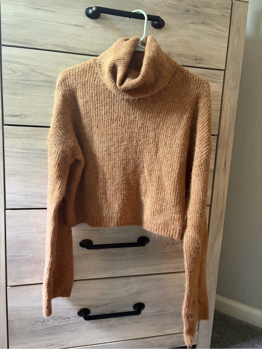 wild fable Cropped Turtleneck Sweater - Camel Brown